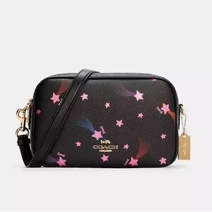 ❌SOLD❌Coach Black Crossbody Bag with Pink Stars
